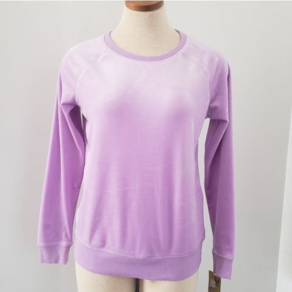 Muk Luks The original Crew Neck Purple Sweater,size S